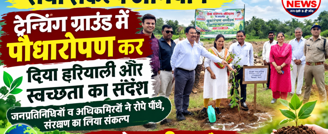 ट्रेन्चिंग ग्राउंड में पौधारोपण कर दिया हरियाली और स्वच्छता का संदेश